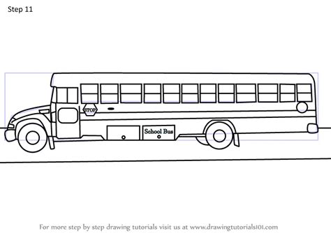 How To Draw A School Bus Step By Step