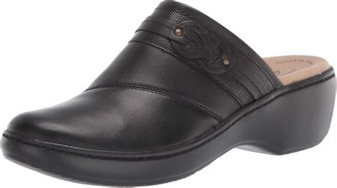 Clarks Women's Delana Juno-Dark Brown Leather-9w Clog, US : Amazon.co ...