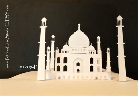Taj Mahal Printable PATTERN Pop-up Card make Your Own 180 - Etsy