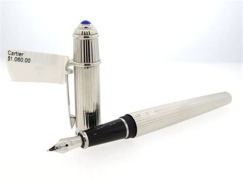 Cartier Diabolo Platinum Finish Fountain Pen | Fountain pen, Pen ...