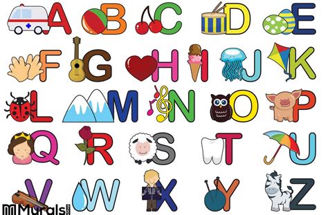 Alphabet letters Wall Mural