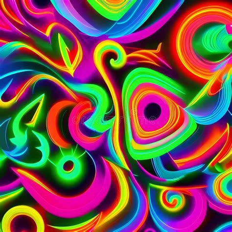 541 Abstract Neon Shapes: a Vibrant and Energetic Background Featuring Abstract Neon Shapes in ...