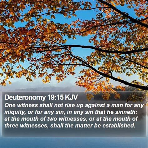 Deuteronomy 19:15 KJV Bible Verse Images