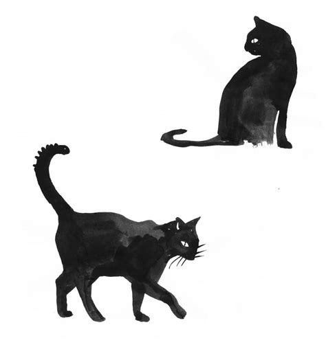 Cute Black Cat Drawing / We print the highest quality cat drawing onesies on the internet ...