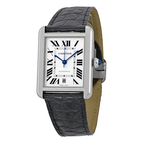 Cartier Tank Solo XL Automatic Silver Dial Men's Watch W5200027 - Tank ...