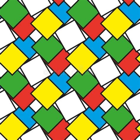 Colorful Squares As Seamless Pattern Stock Illustration - Illustration ...