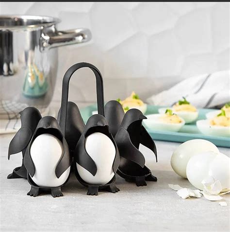 Cute Egg Holder Penguins 6 Holders Penguin Boiled Egg Gadget - Etsy