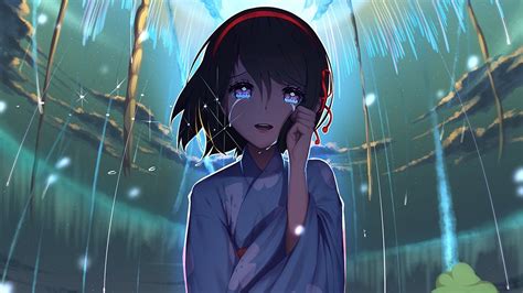 chica anime llorando - triste fondo de pantalla de anime - 1280x720 - WallpaperTip