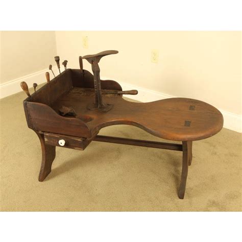 Antique American Cobblers Bench With Tools | Chairish