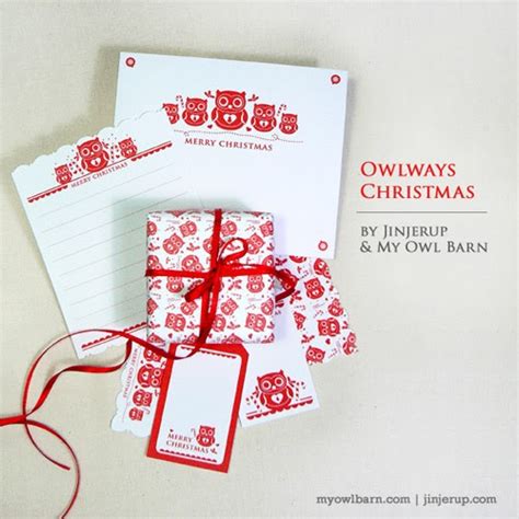 My Owl Barn: Free Christmas Giftwrap and Stationery Set