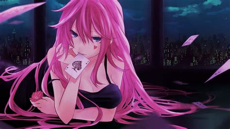 anime, Vocaloid, Pink hair, Megurine Luka, Anime girls, Cards, Blue eyes HD Wallpapers / Desktop ...