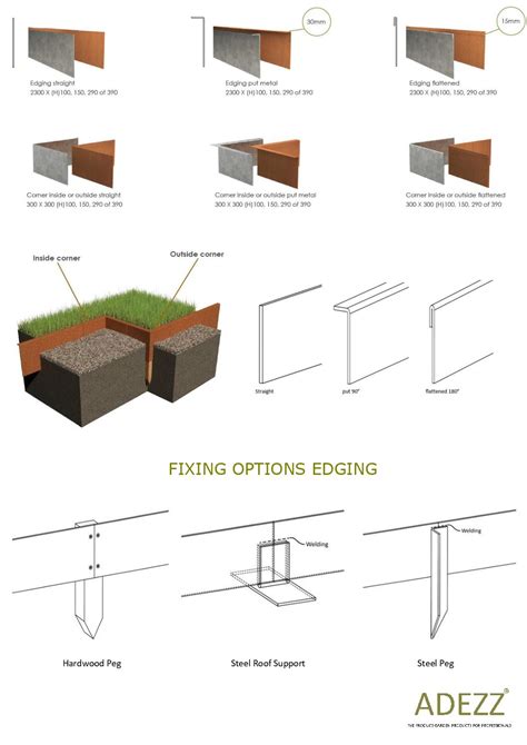 Corten Steel Straight Garden Edging by Adezz | FloraSelect