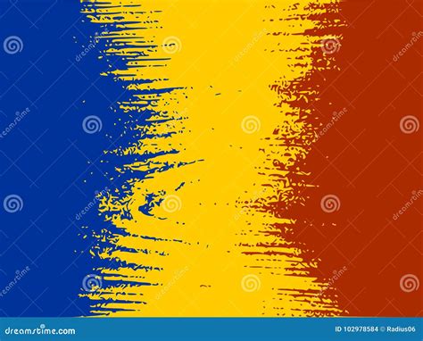 Romania Flag Design Concept Stock Vector - Illustration of ...