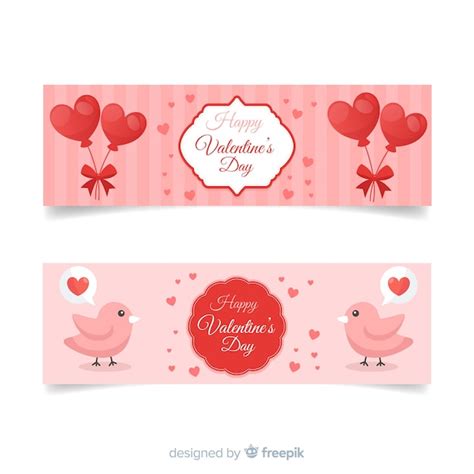 Free Vector | Valentine's day banner template