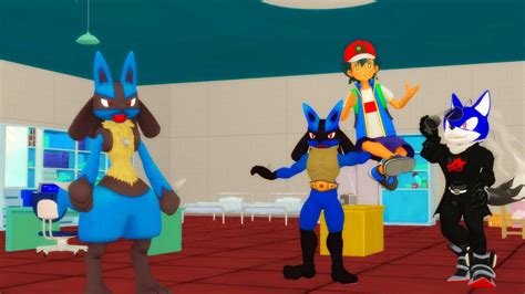 ASH Lucario Is a bit Stronger!! by MATX007 on DeviantArt