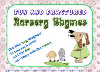 Free Pocket Chart Cards for Fun and Fractured Nursery Rhymes