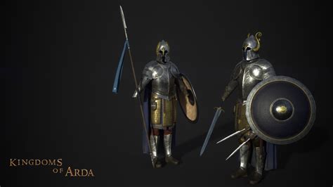 ArtStation - Kingdoms of Arda - Lebennin Elite Swordsman and Spearman, Jannis Kernert Fantasy ...