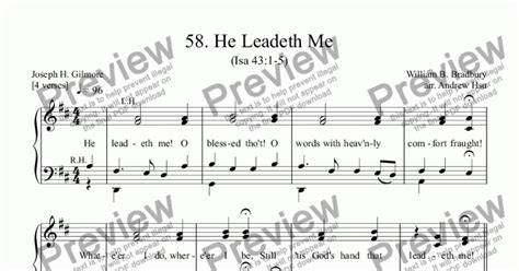 He Leadeth Me - Easy Piano 58 - Download Sheet Music PDF file