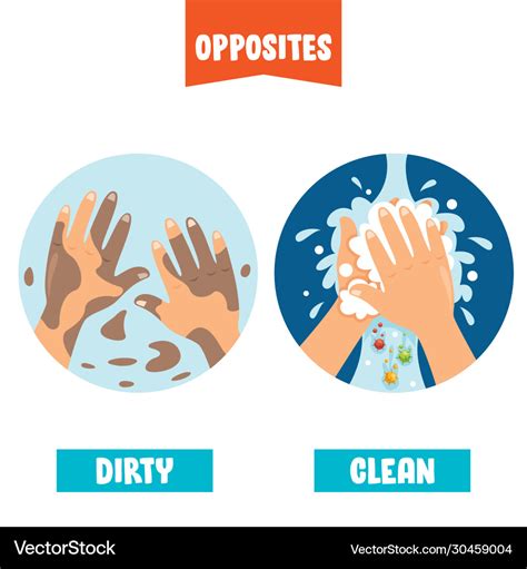 Dirty and clean Royalty Free Vector Image - VectorStock