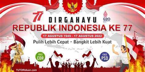 Free Download Desain Spanduk Backdrop Hut Ri Ke 78 Coreldraw Banner - Riset