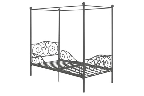 Buy DHP Metal Canopy Kids Platform Bed with Four Design, Scrollwork Headboard and Footboard ...