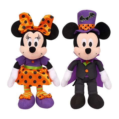 Disney Halloween Bean Plush, Mickey Mouse and Minnie Mouse, 2-piece set ...