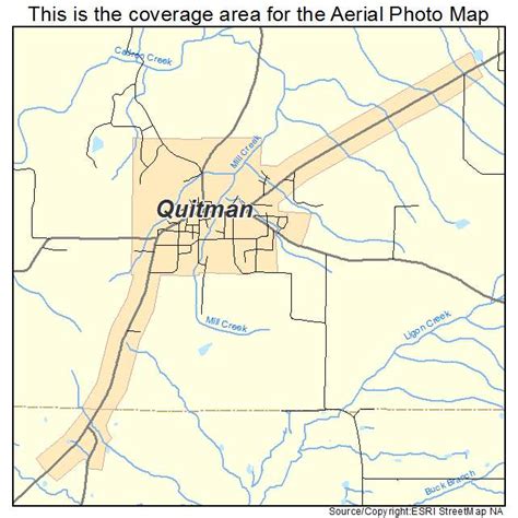 Aerial Photography Map of Quitman, AR Arkansas