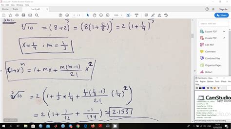 Binomial series application of Taylor series 2 2 - YouTube