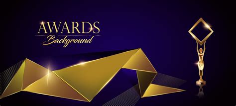 Purple Golden Awards Background. Jubilee Night Decorative Invitation ...