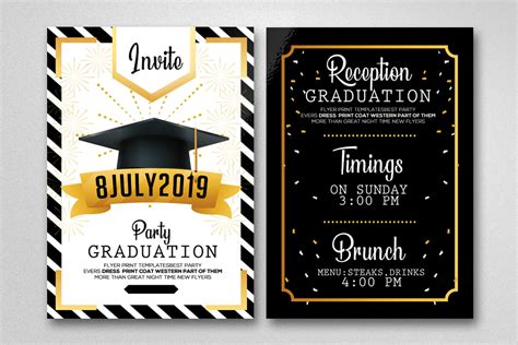 Double Sided Graduation Invitation Card (266387) | Card Making | Design ...