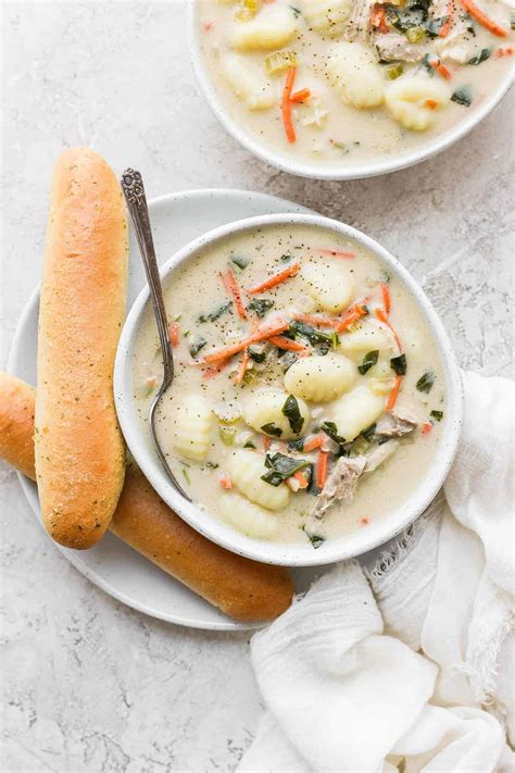 Olive Garden Chicken Gnocchi Soup - Fit Foodie Finds