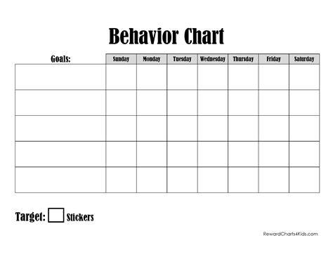 Free Printable Behavior Charts | Customize online | Hundreds of Charts