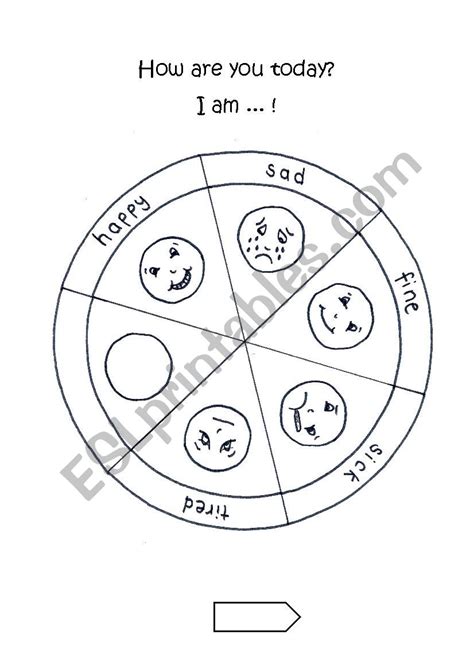 Feelings-wheel - ESL worksheet by d_anna