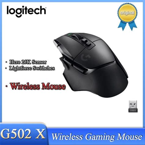 Logitech G502 X Wireless Gaming Mouse G502X LIGHTSPEED 25K Hero Optical Sensor Programming ...