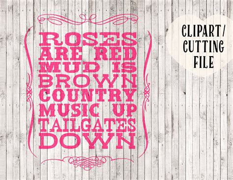 roses are red country svg country svg file country cut file