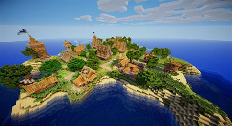 Medieval Island village v.2! The end! Minecraft Map