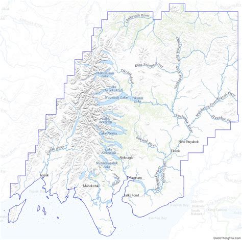 Map of Dillingham Census Area, Alaska