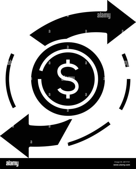 Currency swap black icon, concept illustration, vector flat symbol, glyph sign Stock Vector ...