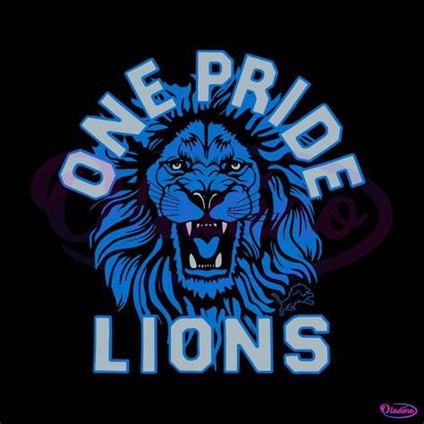 Detroit Lions One Pride Football SVG