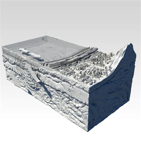 earthquake modeled 3d model