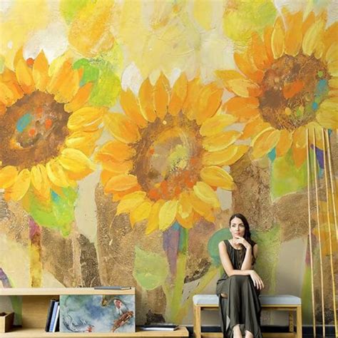 Sunflower Wall Mural - Etsy