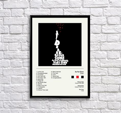 Drake Poster So Far Gone Album Cover Poster Rap Poster | Etsy