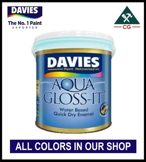 Davies 1 liter Aqua Gloss It Odorless Water Based Enamel Paint for Wood ...