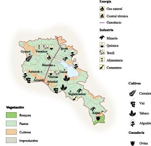 Armenia Economic map | Vector World Maps