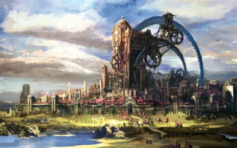 Fonte: Google | Environment concept art, Steampunk city, Fantasy city