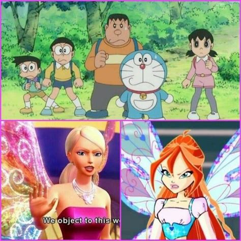 Winx Club Bloom And Barbie VS Doraemon And Nobita And Shizuka And Suneo And Jaian in 2022 ...