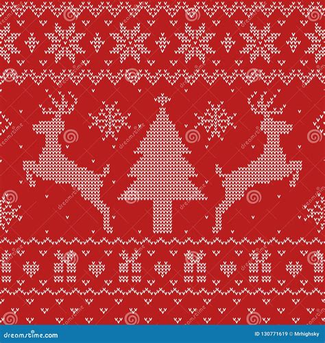 Ugly Christmas Sweater Seamless Pattern Stock Vector - Illustration of ...