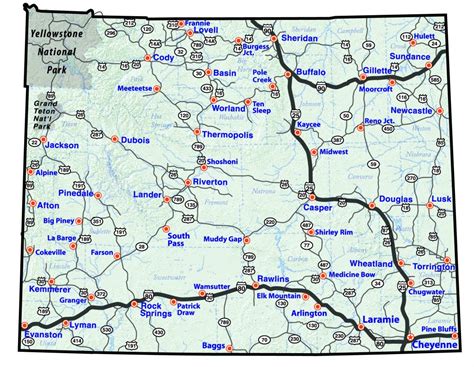 Maps in Wyoming State Map Printable | Printable Maps