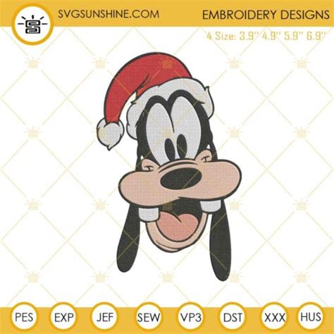 Disney Christmas Goofy Machine Embroidery Design File