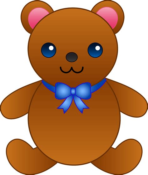 Cute Teddy Bear With Bow Tie - Free Clip Art